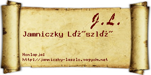 Jamniczky László névjegykártya