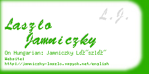 laszlo jamniczky business card